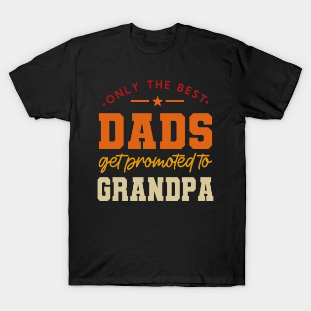 Only The Best Dads Get Promoted To Grandpa For Men Grandpa T-Shirt by Satansplain, Dr. Schitz